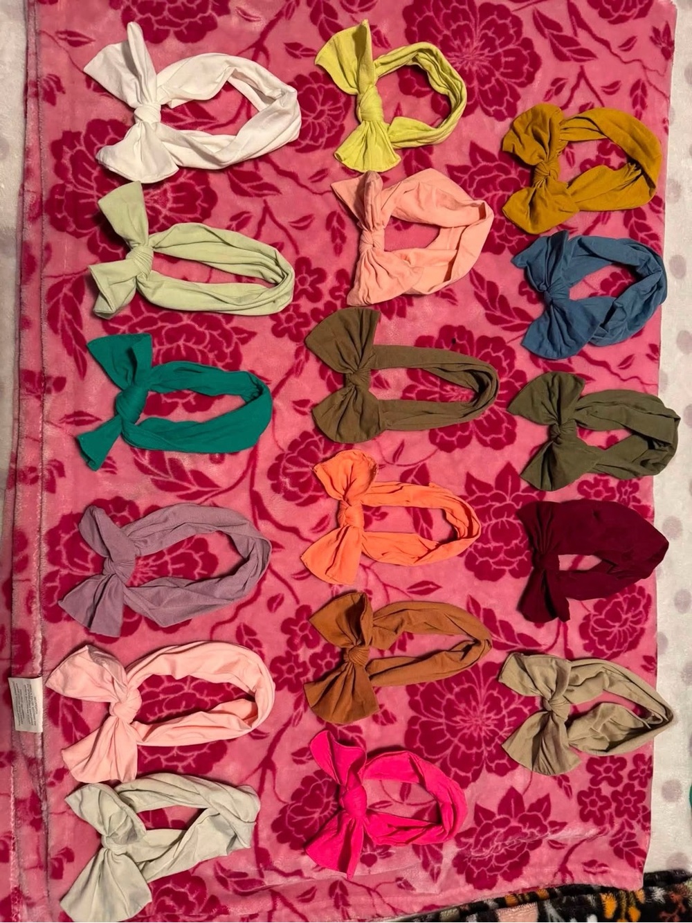 Colorful Knot Headband Set - 20 +Soft Fabric Bands